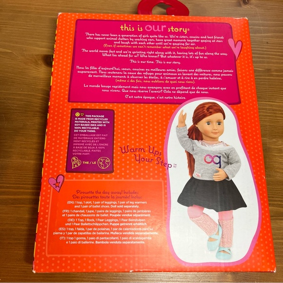 Our Generation Warm Up Your Step Ballet 18" Doll set New - Picture 2 of 3